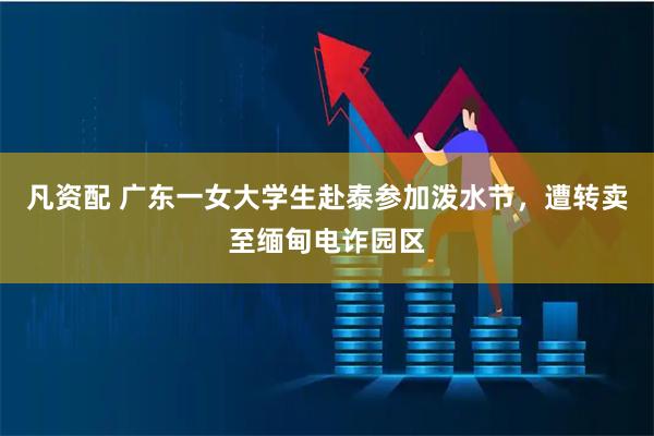 凡资配 广东一女大学生赴泰参加泼水节，遭转卖至缅甸电诈园区